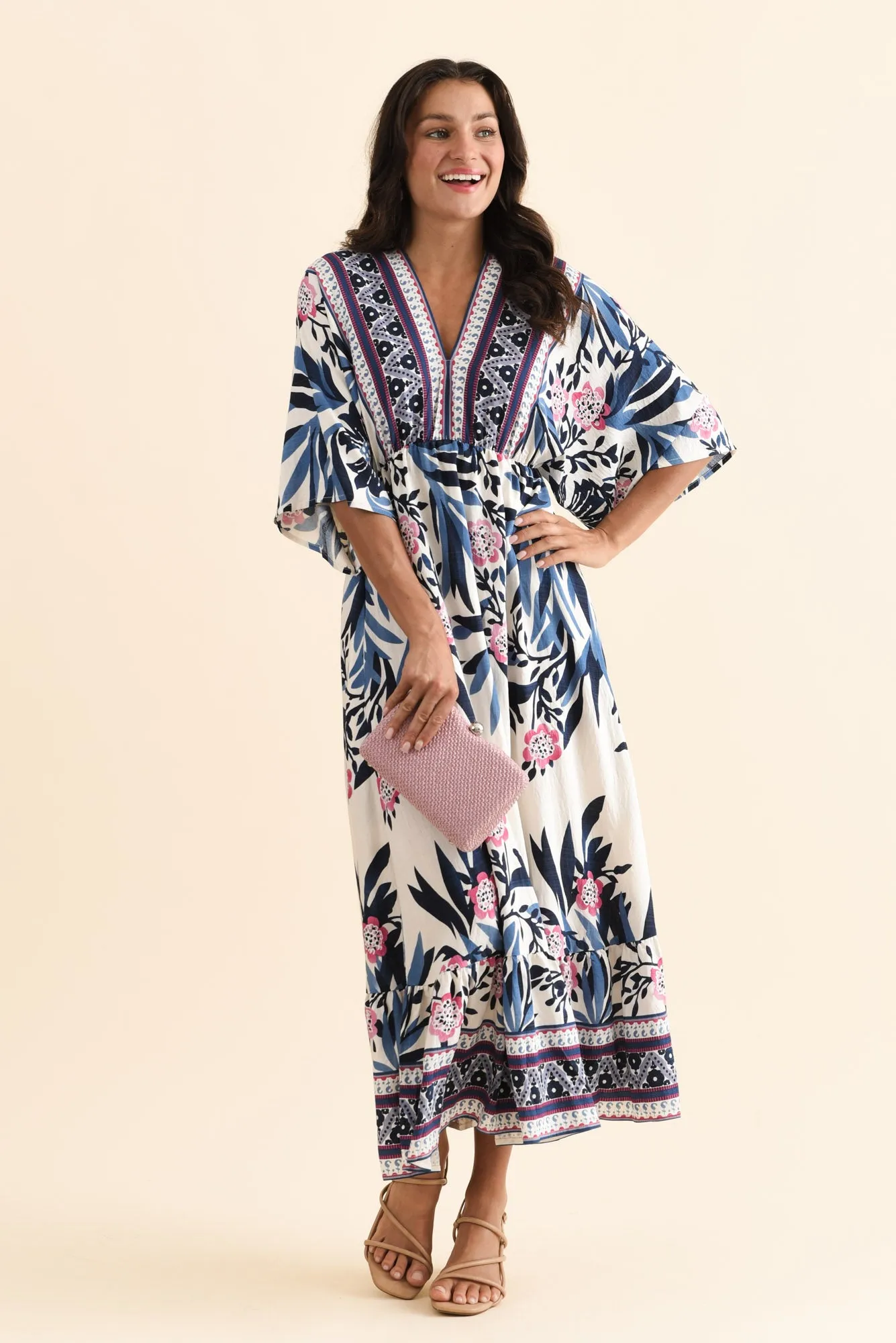 Hansel Blue Floral Maxi Dress sold by Blue Bungalow product image thumbnail 2