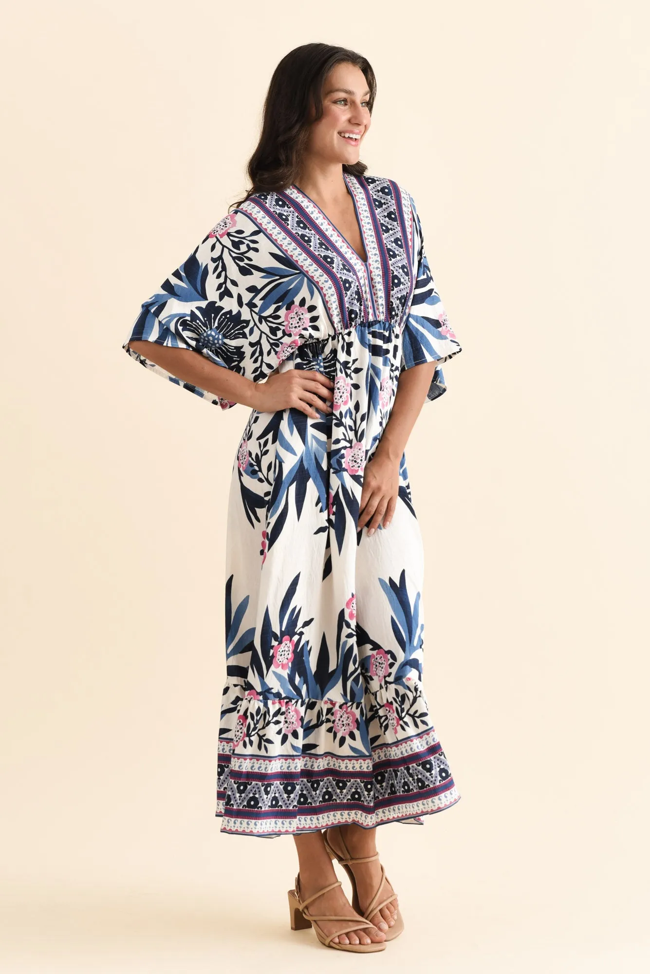 Hansel Blue Floral Maxi Dress sold by Blue Bungalow product image thumbnail 3