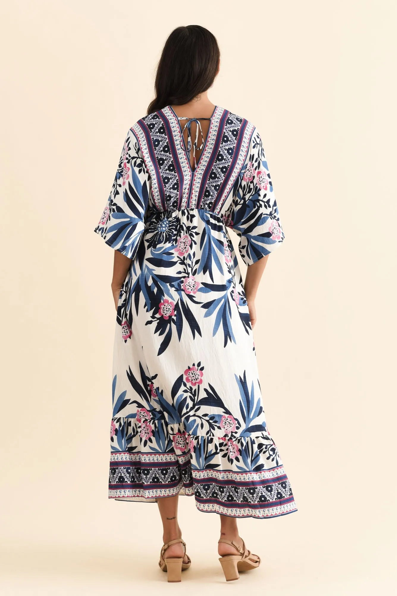 Hansel Blue Floral Maxi Dress sold by Blue Bungalow product image thumbnail 4