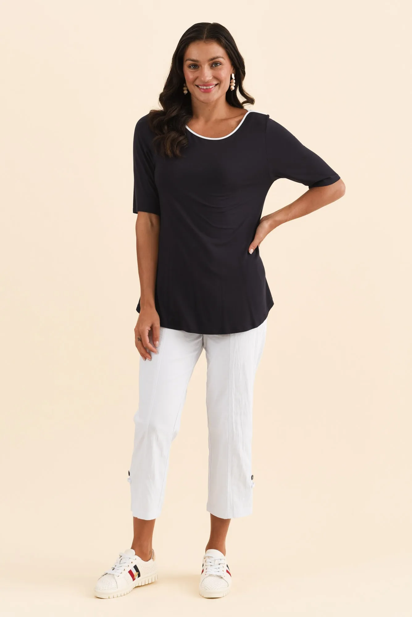 Lindsay White 7/8 Cargo Pants sold by Blue Bungalow product image thumbnail 2