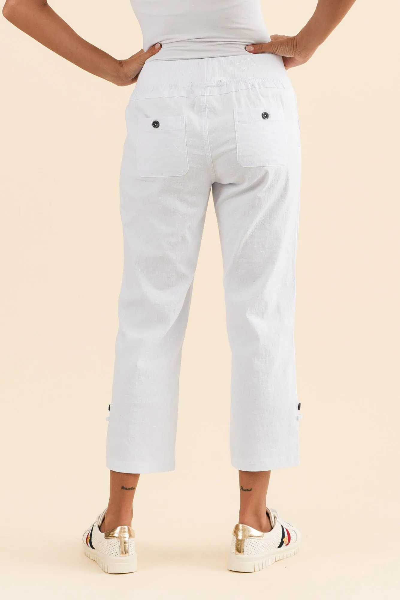 Lindsay White 7/8 Cargo Pants sold by Blue Bungalow product image thumbnail 4