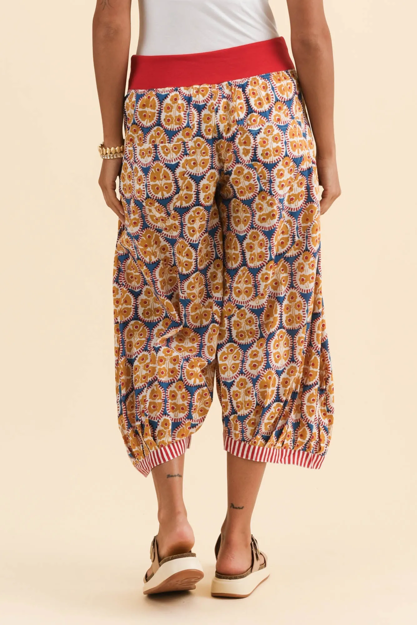 Marulla Yellow Bloom Cotton Pants sold by Blue Bungalow product image thumbnail 4