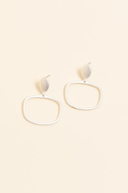 Eaton Silver Ring Drop Earrings sold by Blue Bungalow