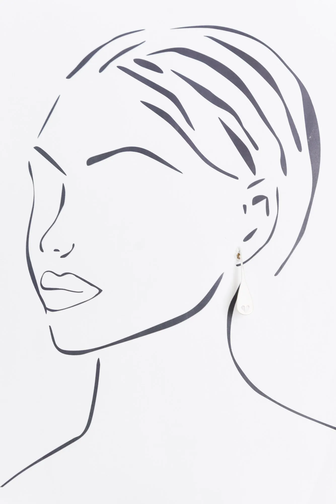 Delia Silver Heart Drop Earrings sold by Blue Bungalow product image thumbnail 2