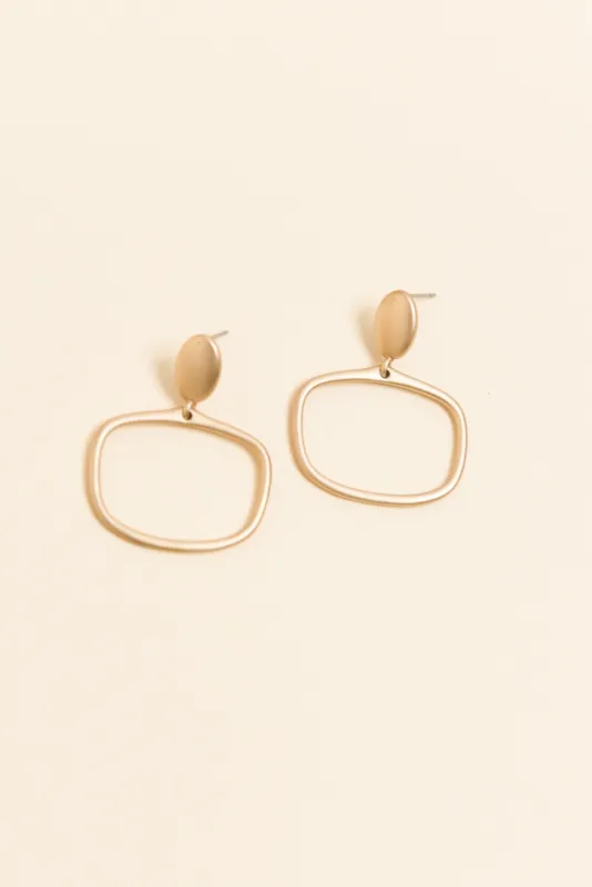 Eaton Gold Ring Drop Earrings sold by Blue Bungalow