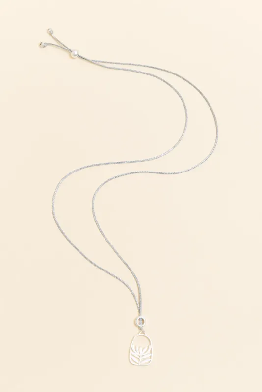 Diva Silver Flower Pendant Necklace sold by Blue Bungalow