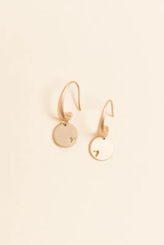 Euphoria Gold Disc Hoop Earrings sold by Blue Bungalow