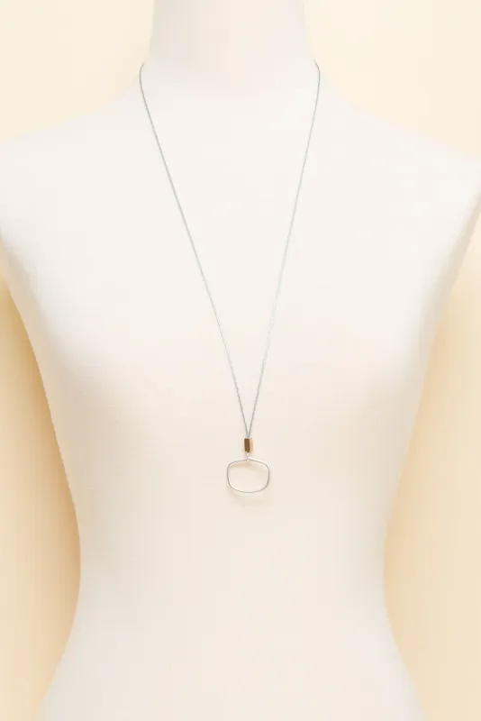 Eclipse Silver Ring Pendant Necklace sold by Blue Bungalow