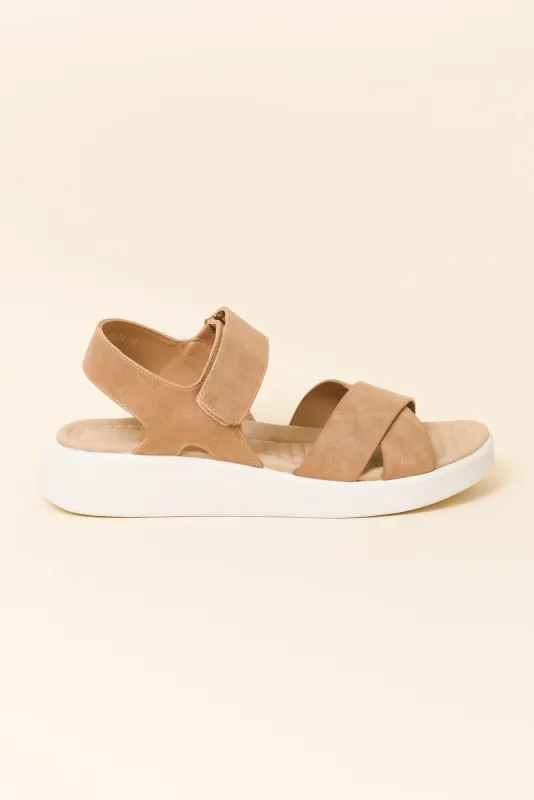 Brasilia Taupe Platform Sandal sold by Blue Bungalow