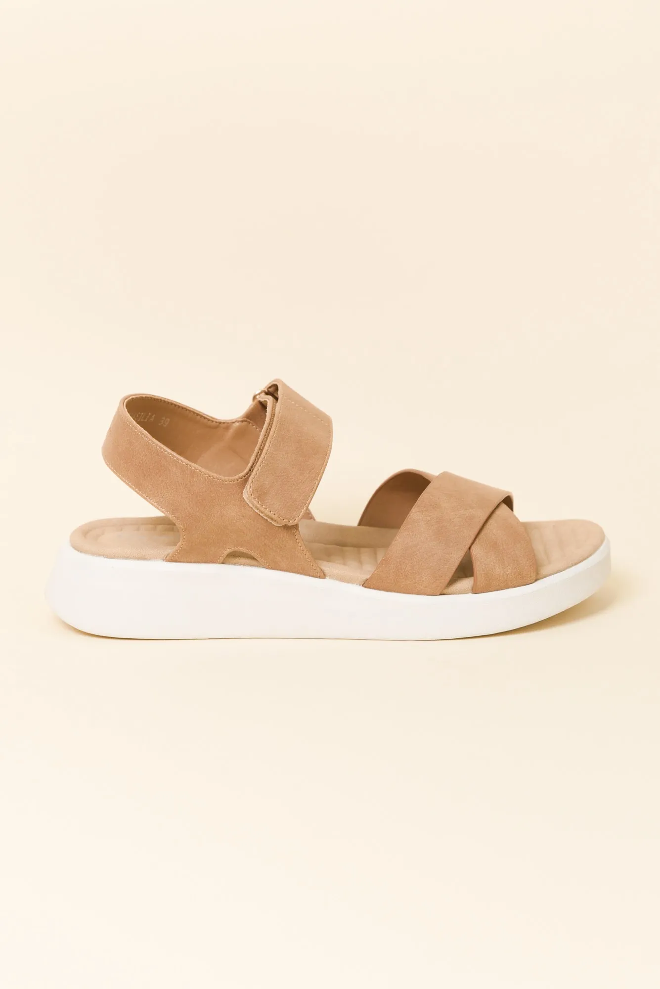 Brasilia Taupe Platform Sandal sold by Blue Bungalow