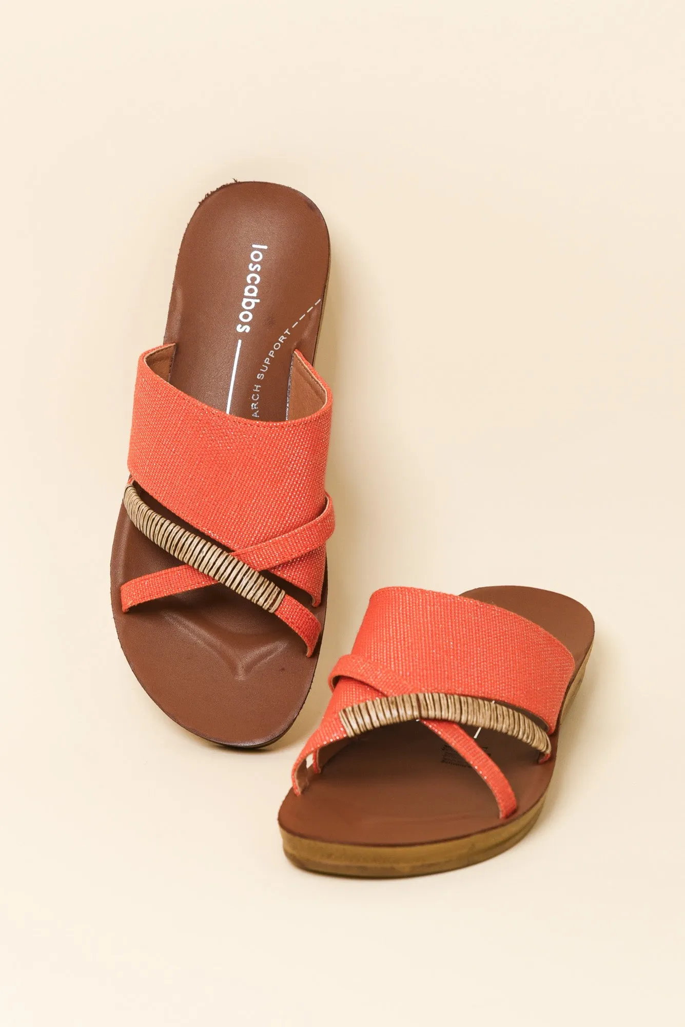 Bride Orange Raffia Crossover Slide sold by Blue Bungalow product image thumbnail 2