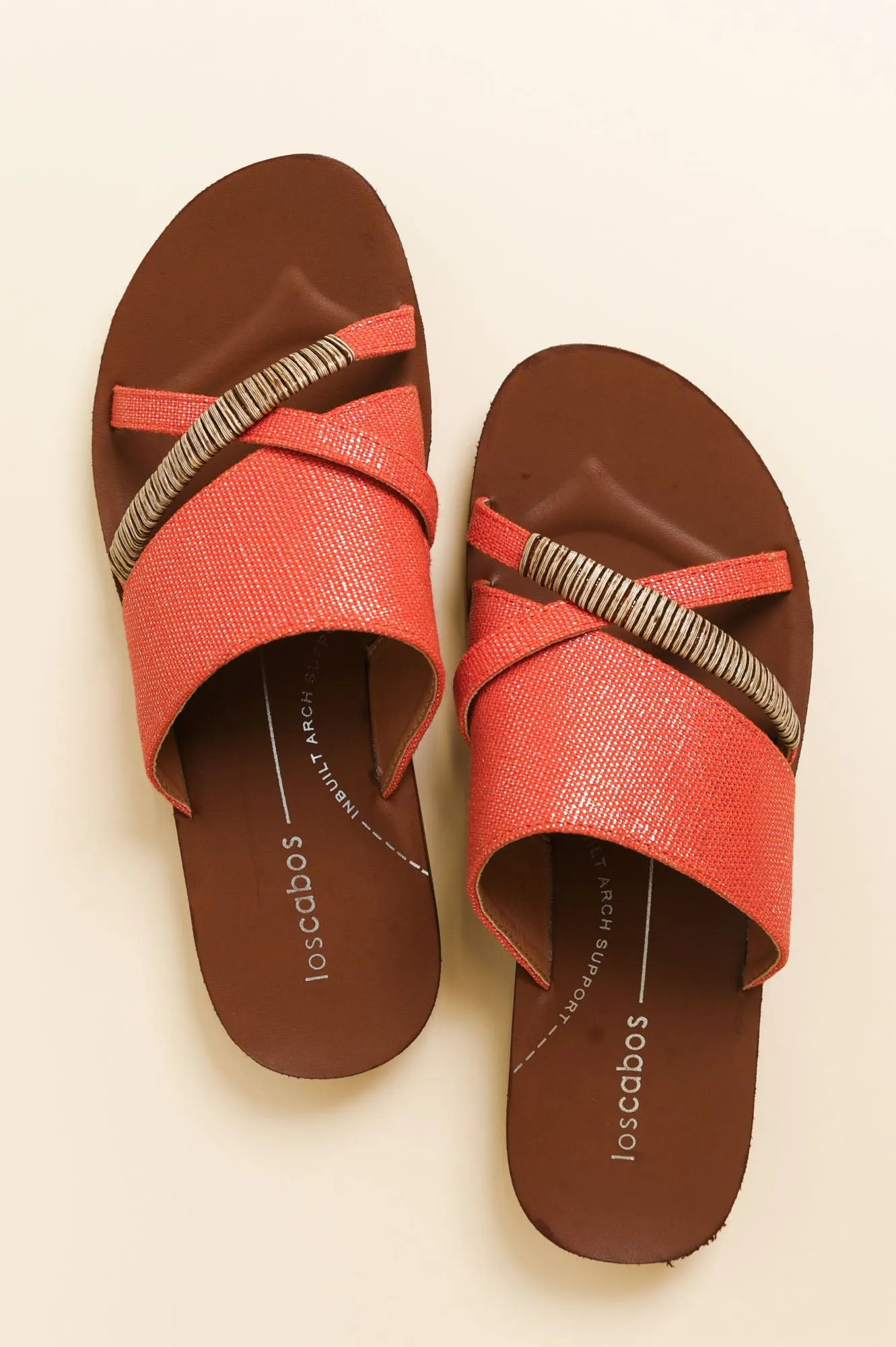 Bride Orange Raffia Crossover Slide sold by Blue Bungalow product image thumbnail 3