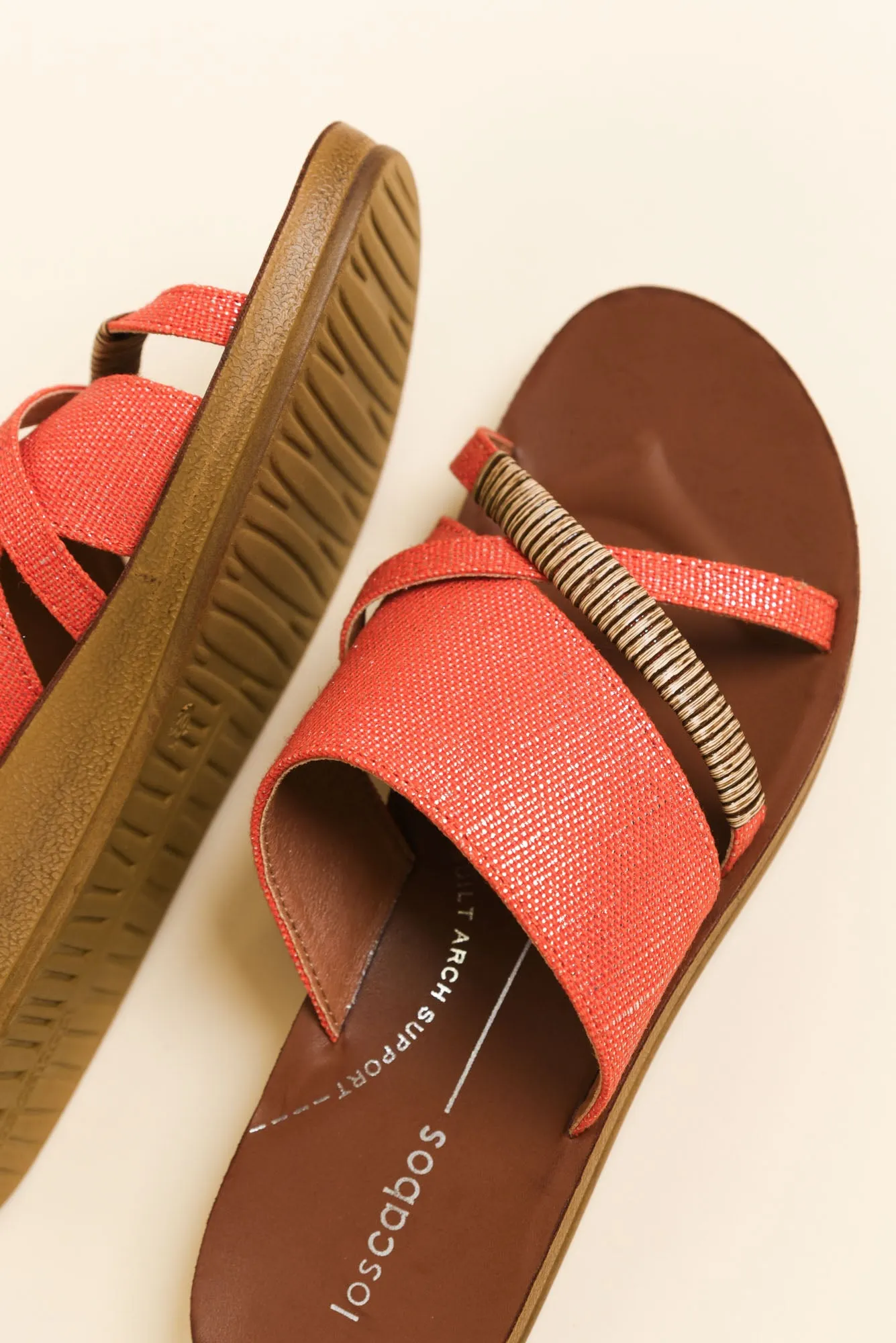 Bride Orange Raffia Crossover Slide sold by Blue Bungalow product image thumbnail 4