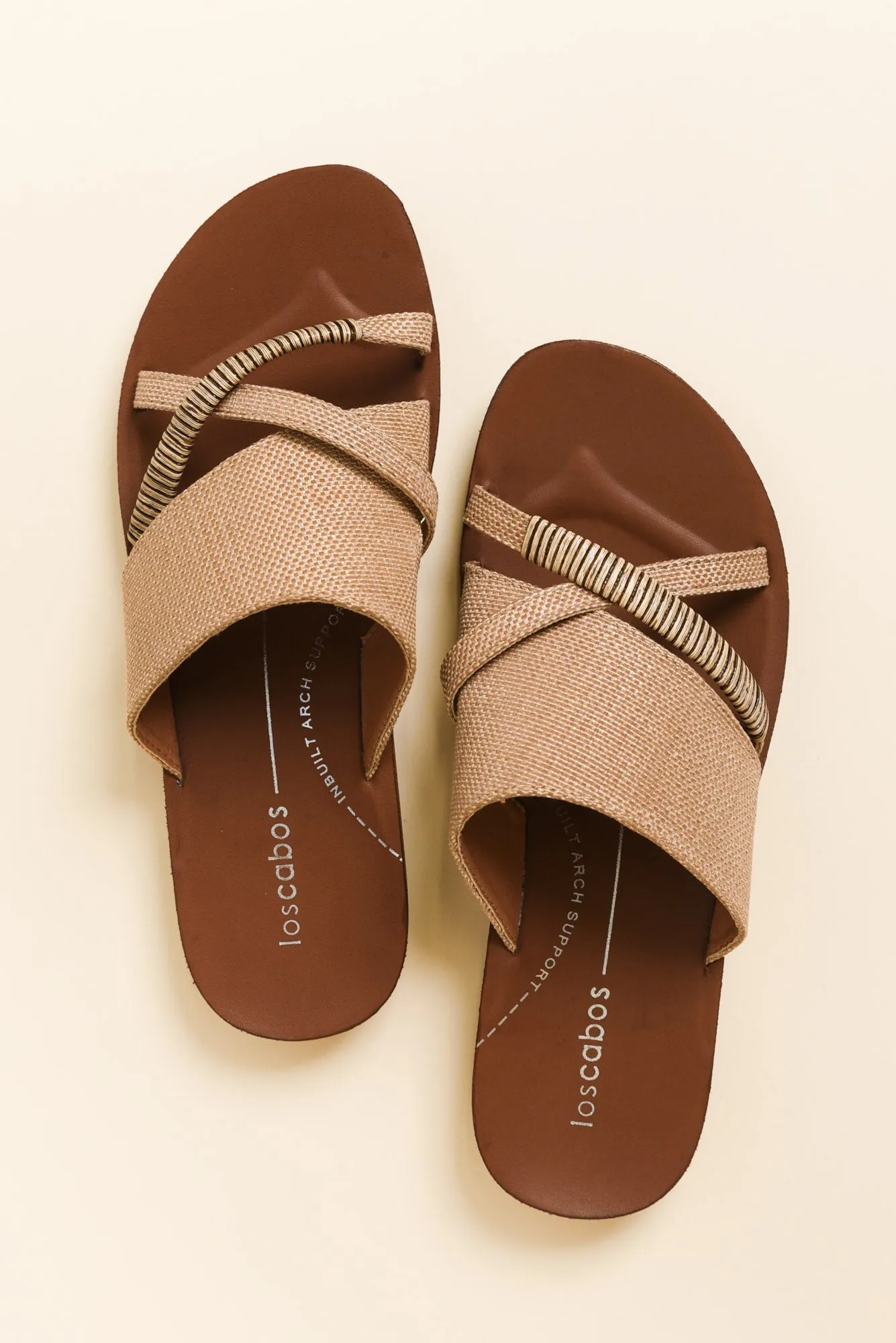 Bride Camel Raffia Crossover Slide sold by Blue Bungalow product image thumbnail 4