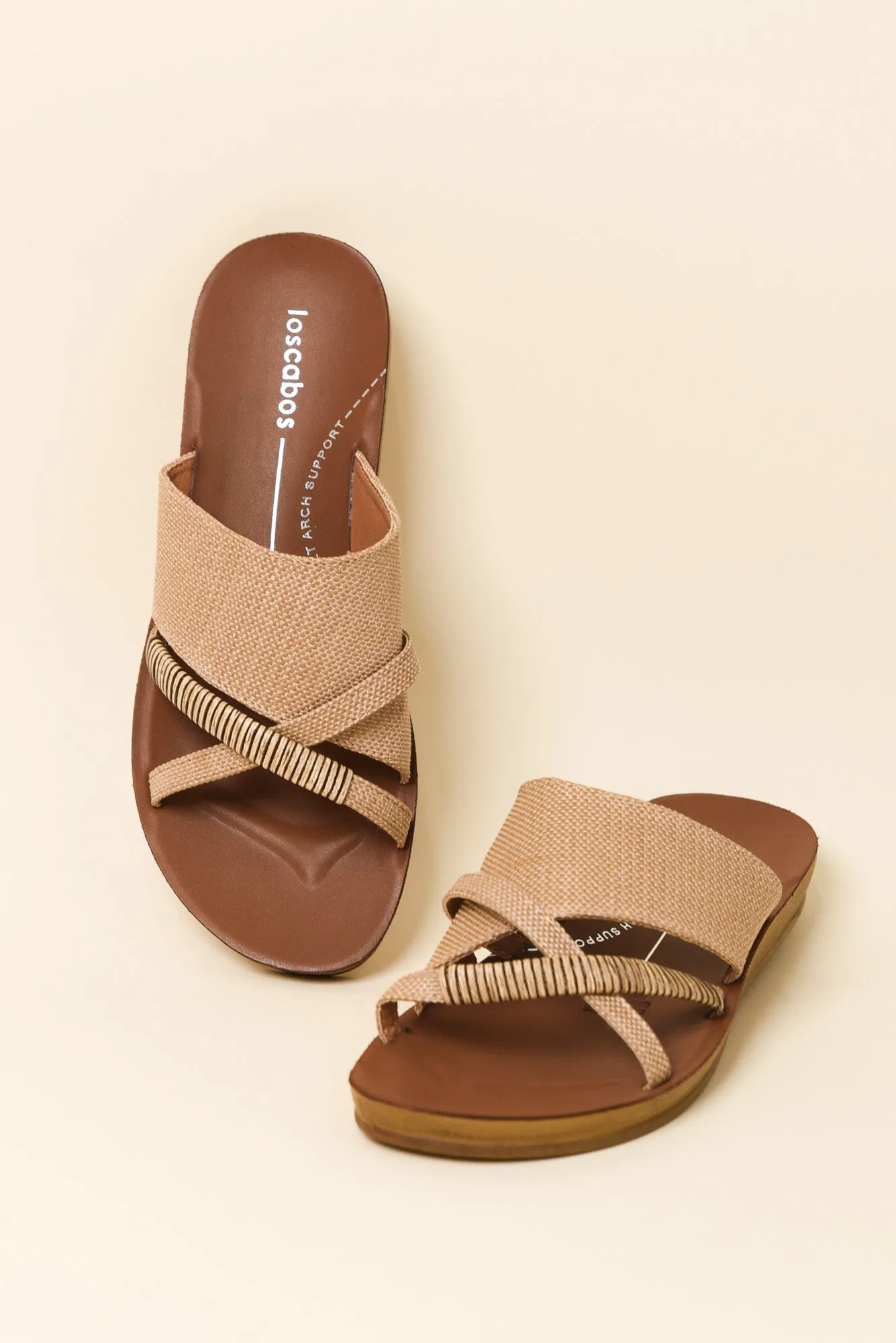 Bride Camel Raffia Crossover Slide sold by Blue Bungalow product image thumbnail 2