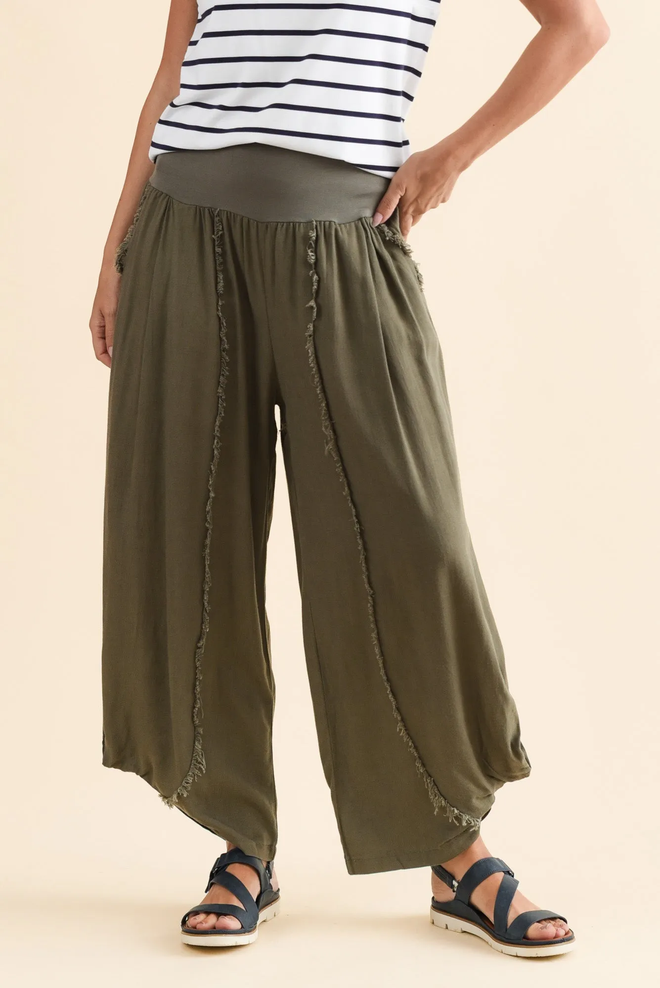 Dream Khaki Wide Leg Pants sold by Blue Bungalow