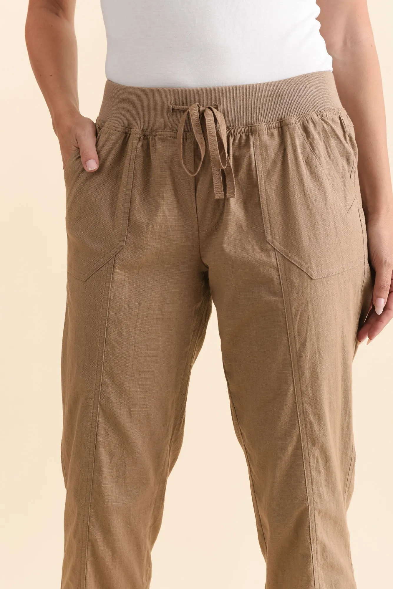 Lindsay Taupe 7/8 Cargo Pants sold by Blue Bungalow product image thumbnail 5