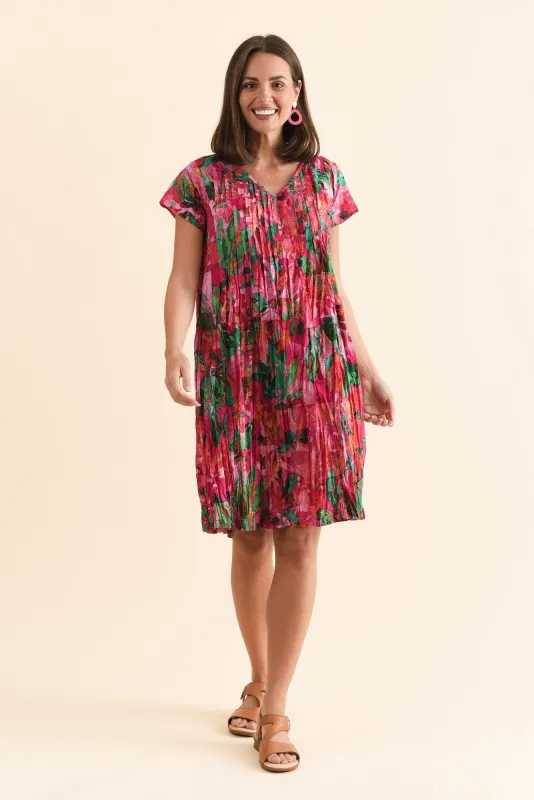 Eldora Pink Garden Organic Cotton Dress sold by Blue Bungalow