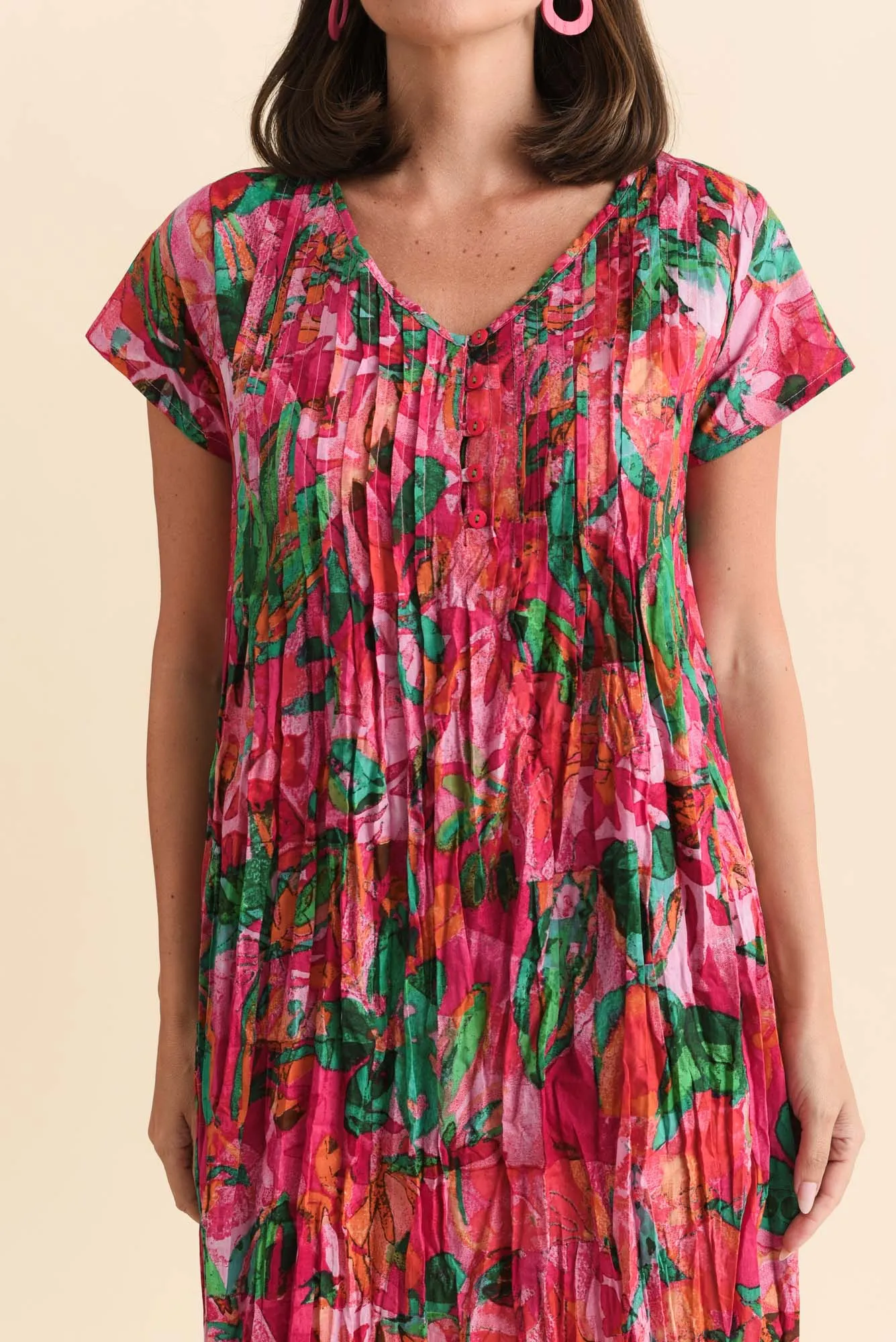Eldora Pink Garden Organic Cotton Dress sold by Blue Bungalow product image thumbnail 5