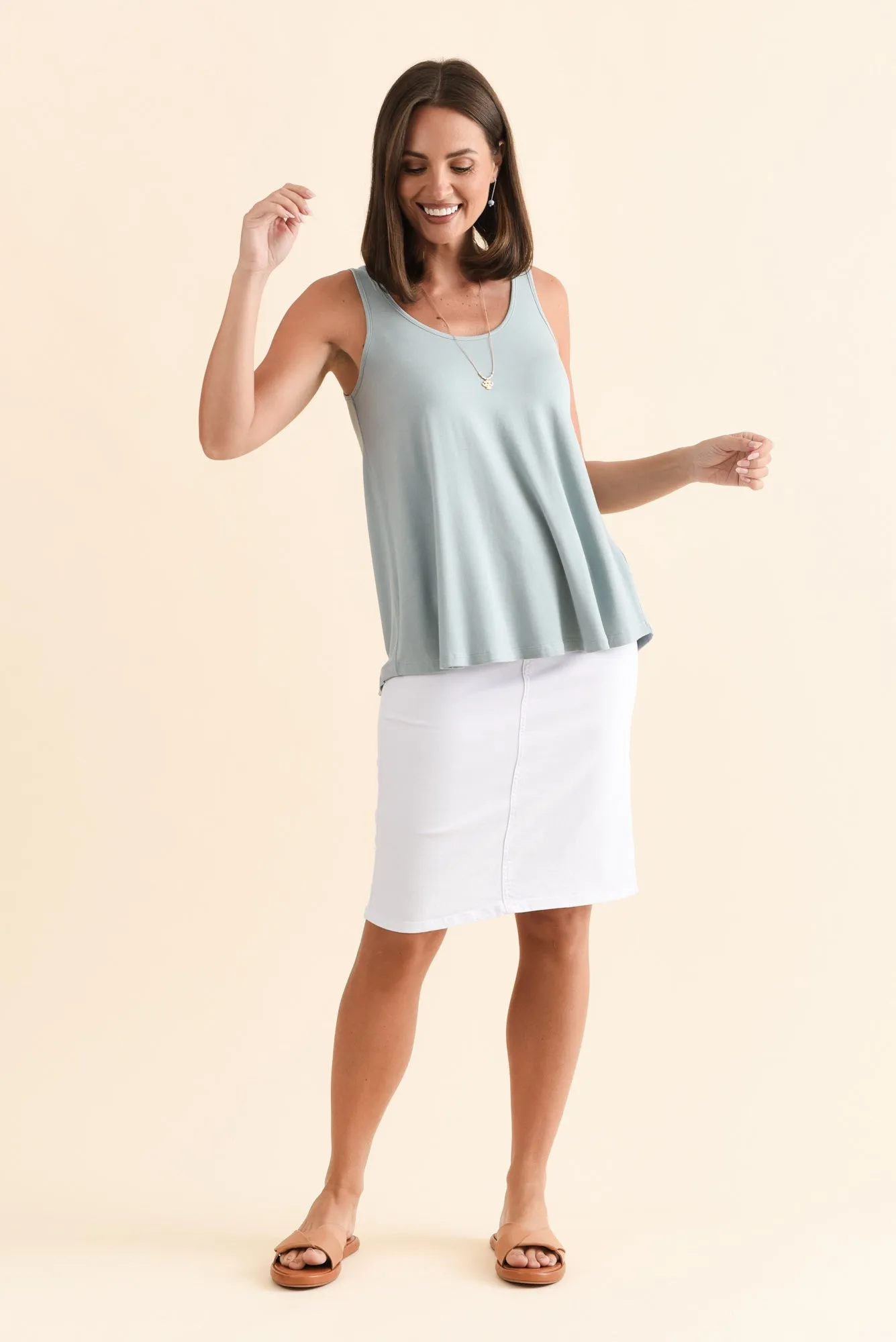 Steel Bamboo Relaxed Singlet sold by Blue Bungalow product image thumbnail 2