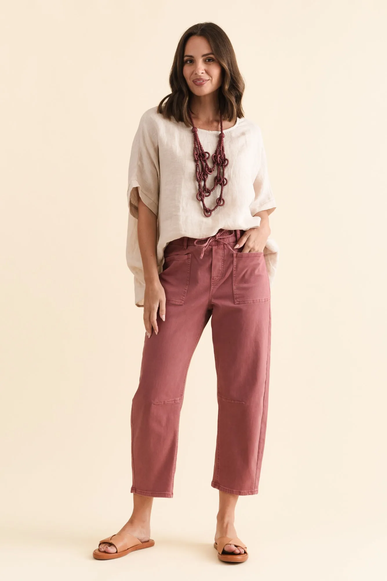 BB Barrel Dark Pink Jeans sold by Blue Bungalow product image thumbnail 2