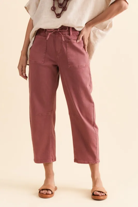 BB Barrel Dark Pink Jeans sold by Blue Bungalow