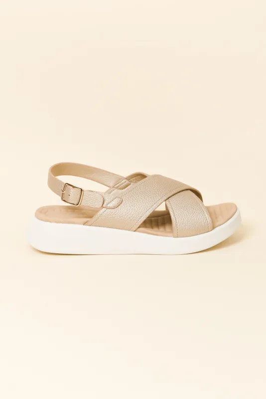 Bogota Gold Platform Sandal sold by Blue Bungalow