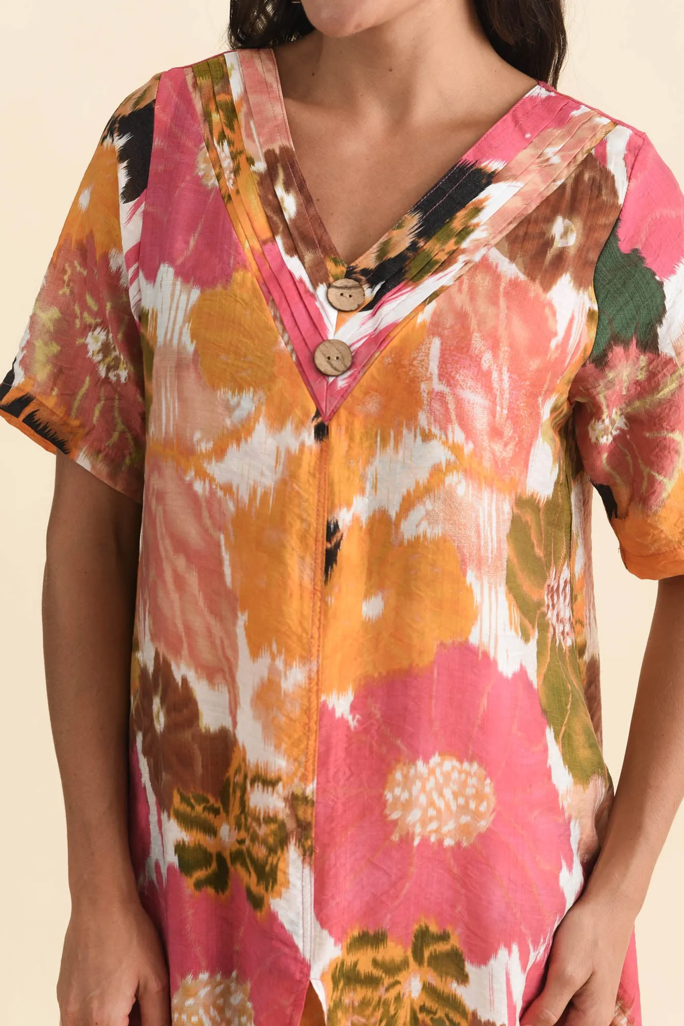 Nala Pink Flower Layers Dress sold by Blue Bungalow product image thumbnail 5