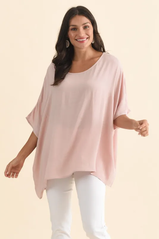 Mali Light Pink Drape Top sold by Blue Bungalow