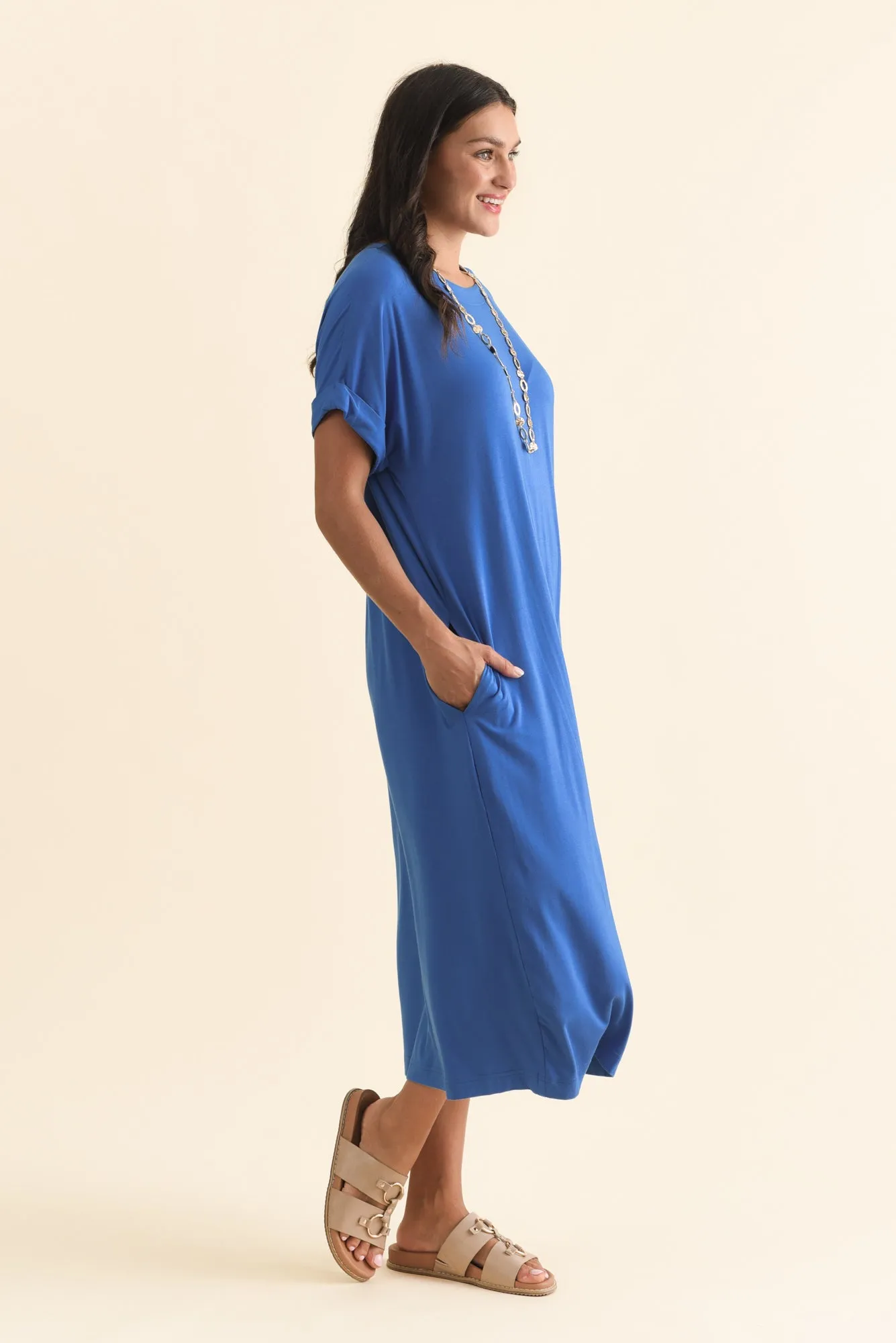 Monica Blue Bamboo Dress sold by Blue Bungalow product image thumbnail 3