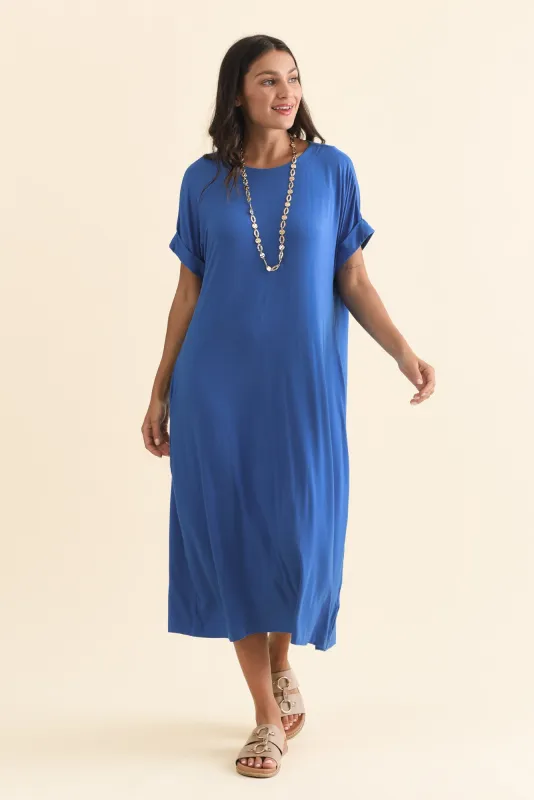 Monica Blue Bamboo Dress sold by Blue Bungalow