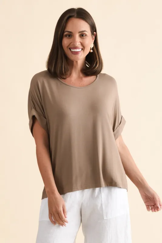 Talullah Mocha Bamboo Top sold by Blue Bungalow