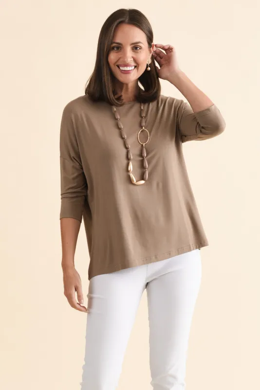 Josette Mocha Bamboo Top sold by Blue Bungalow