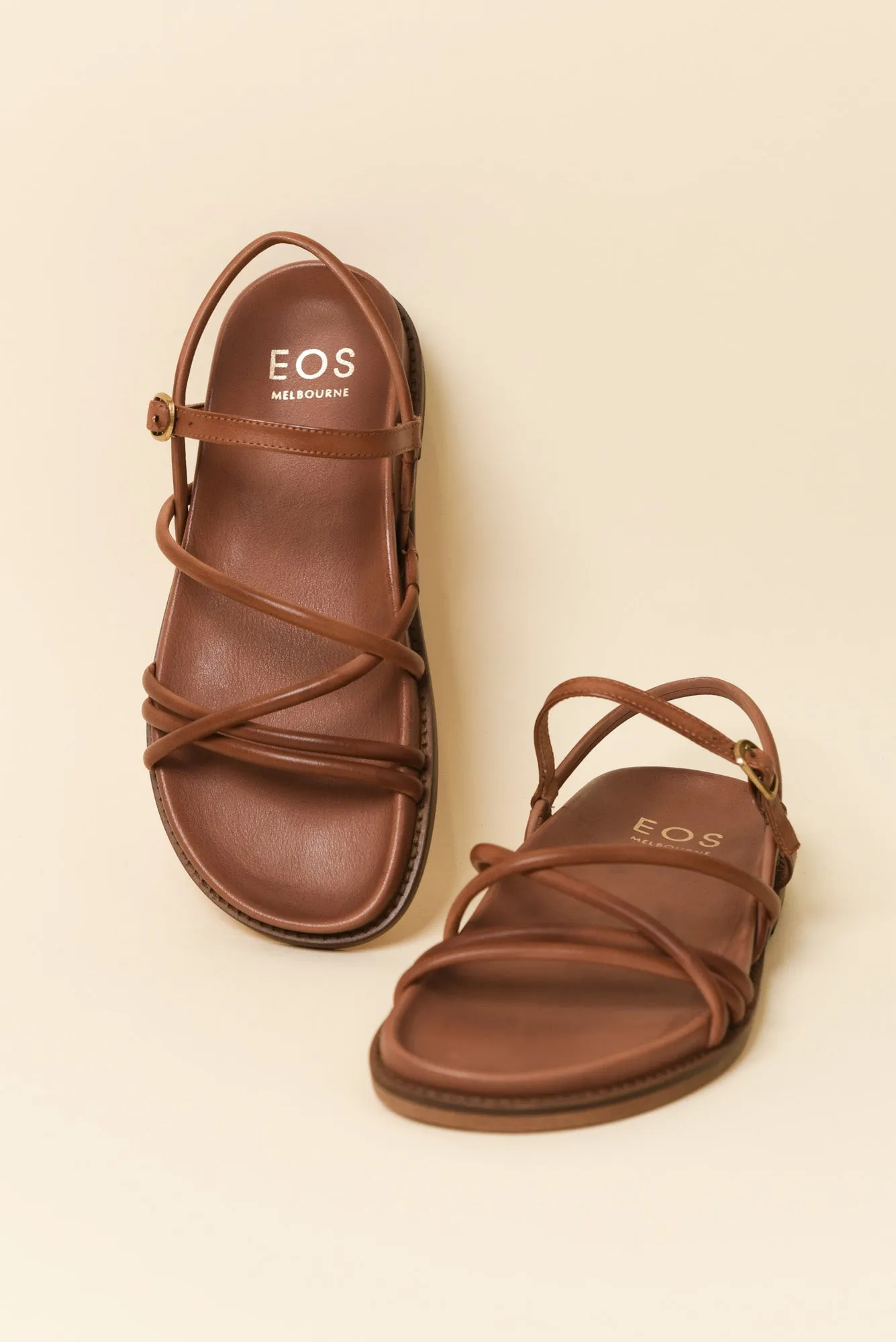 Carmina Brandy Leather Strappy Sandal sold by Blue Bungalow product image thumbnail 2