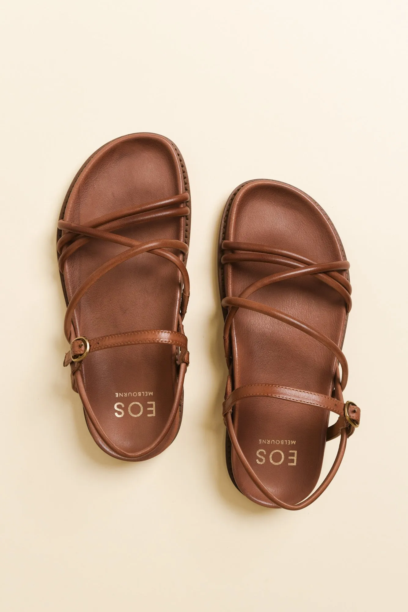 Carmina Brandy Leather Strappy Sandal sold by Blue Bungalow product image thumbnail 4