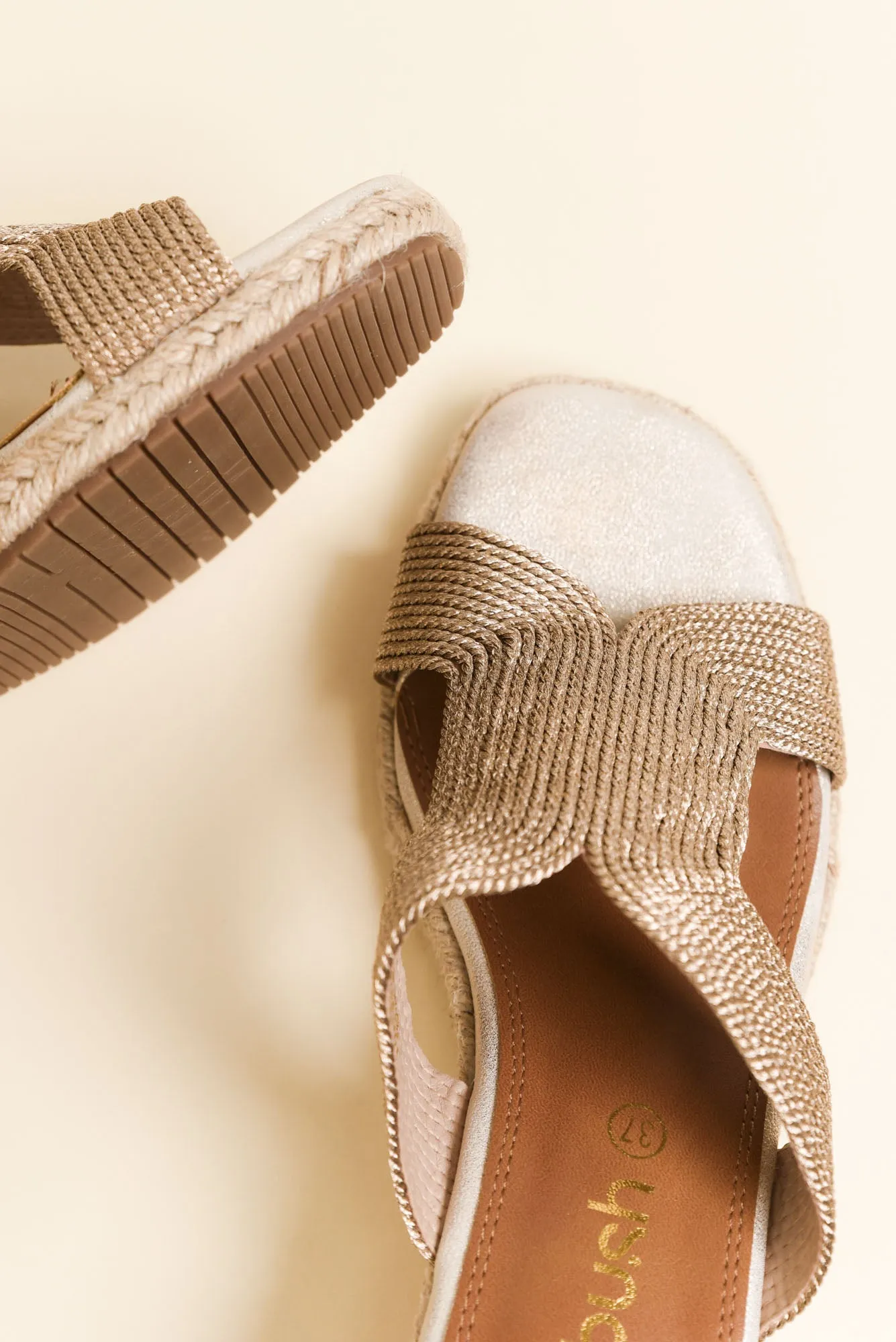 Talent Rose Gold Espadrille Wedge sold by Blue Bungalow product image thumbnail 3