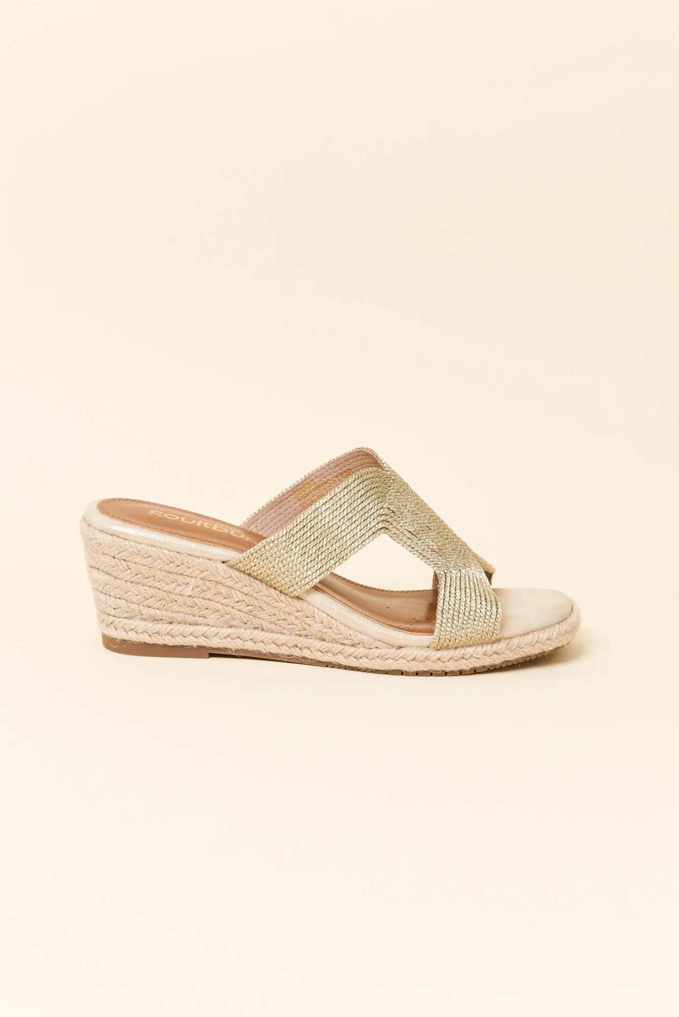 Talent Gold Espadrille Wedge sold by Blue Bungalow