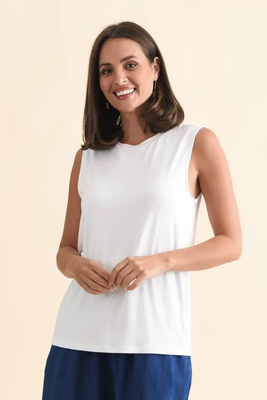 Positano White Tank sold by Blue Bungalow