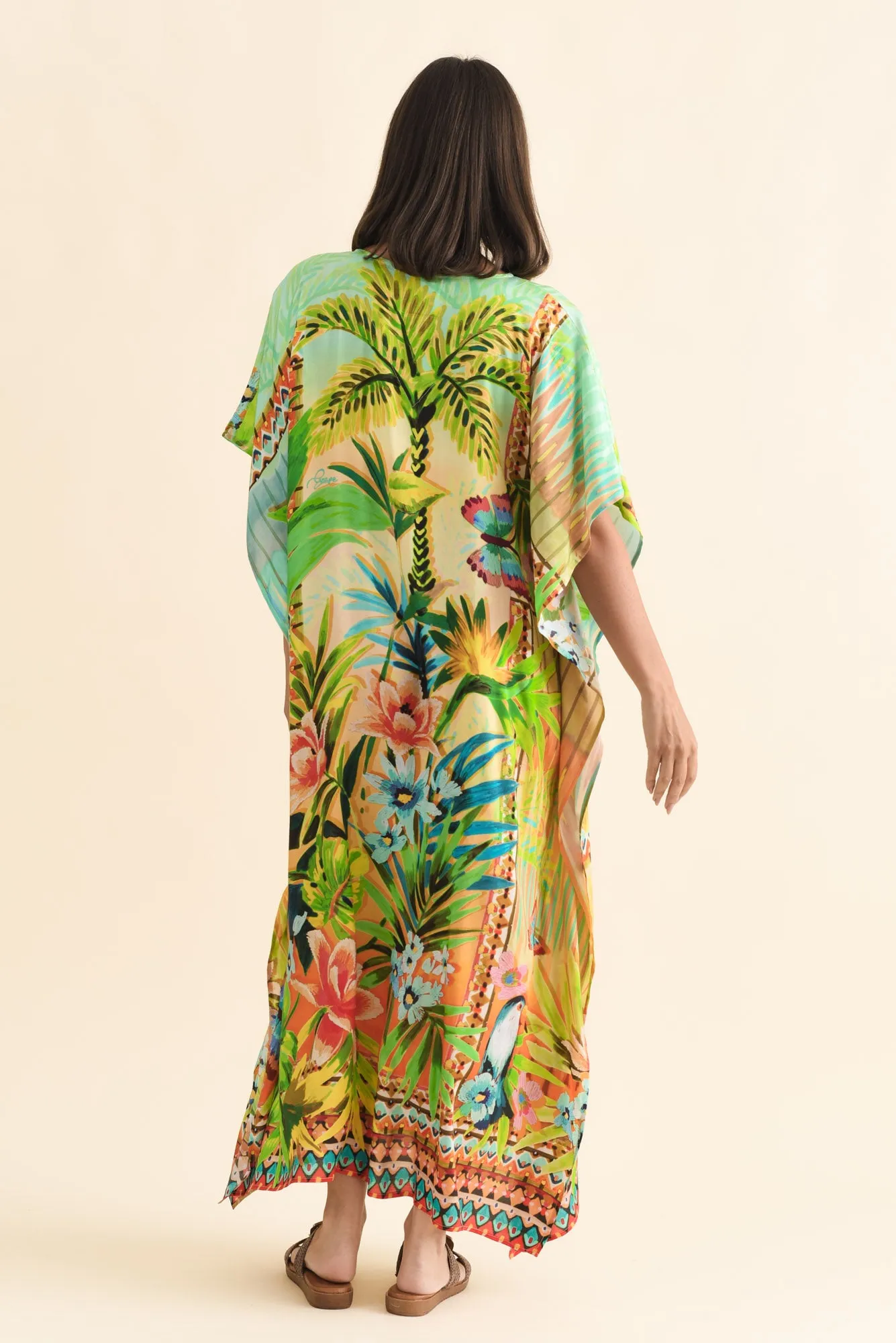 Alohi Green Tropical Kaftan sold by Blue Bungalow product image thumbnail 4