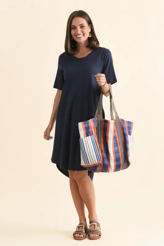 Florida Navy Cotton Tee Dress sold by Blue Bungalow