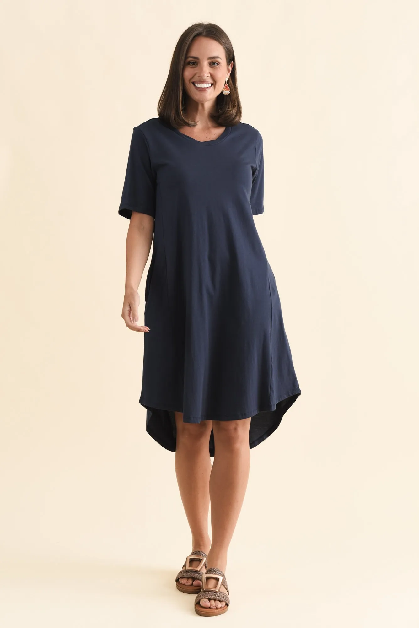 Florida Navy Cotton Tee Dress sold by Blue Bungalow product image thumbnail 2