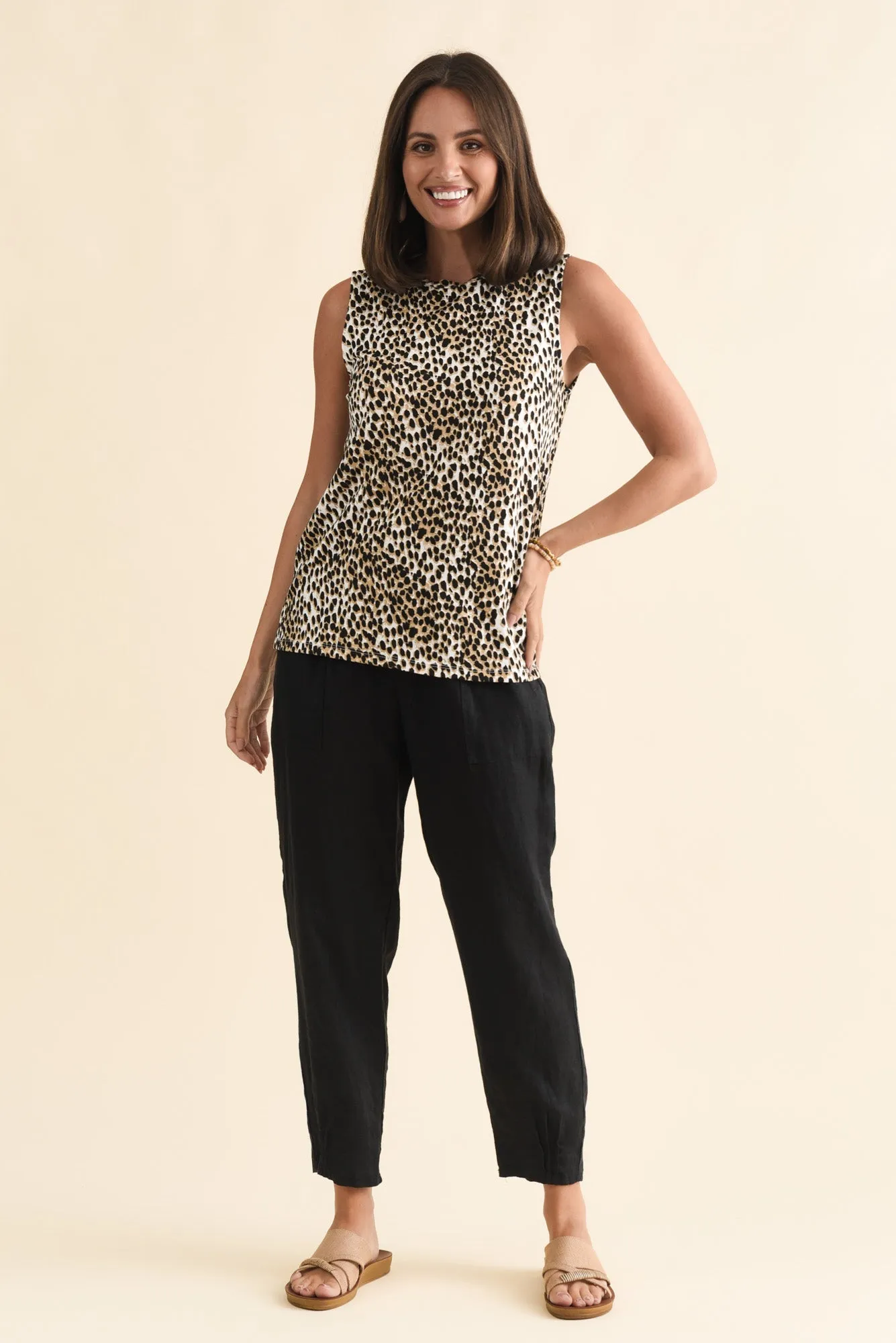 Positano Brown Cheetah Tank sold by Blue Bungalow product image thumbnail 2