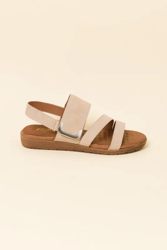 Flinders Beige Velcro Sandal sold by Blue Bungalow