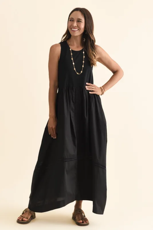 Orlo Black Lace Cotton Dress sold by Blue Bungalow