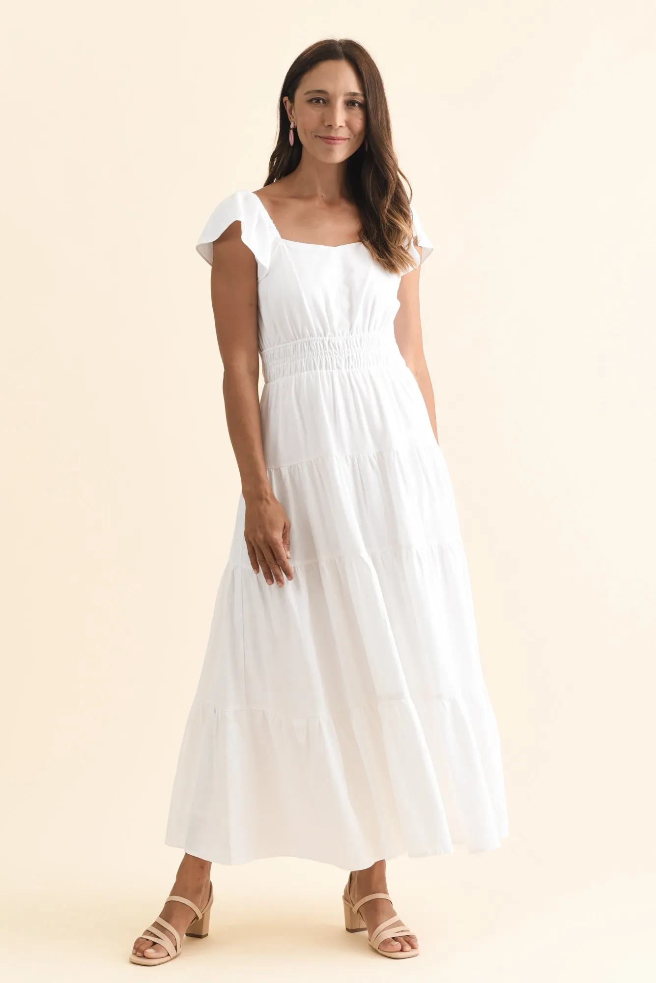 Sadie White Tier Maxi Dress sold by Blue Bungalow product image thumbnail 2