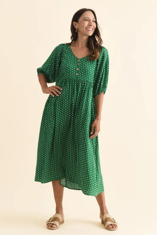 Nolte Green Dash Pocket Dress sold by Blue Bungalow