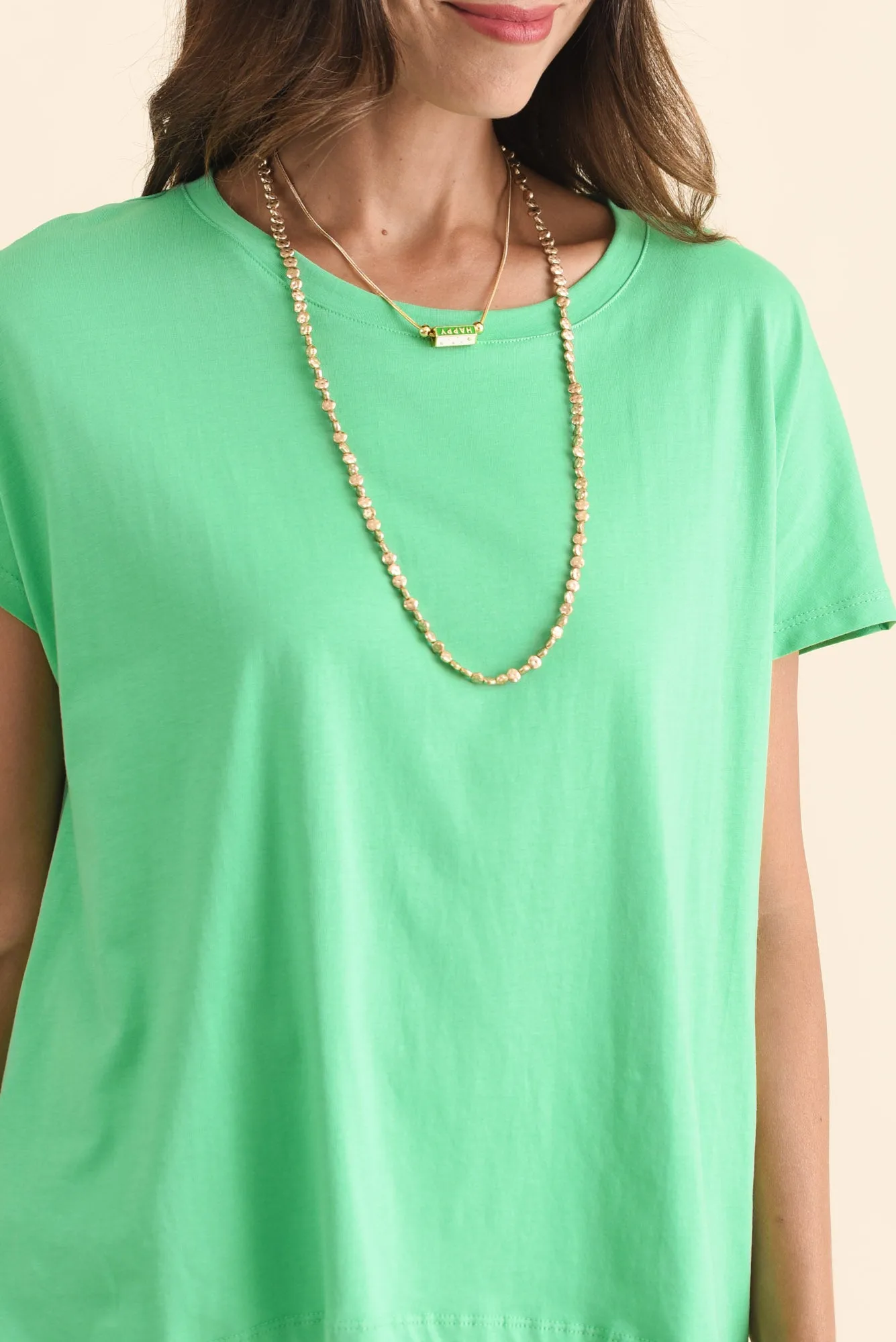 Abbi Green Cotton Tee sold by Blue Bungalow product image thumbnail 5
