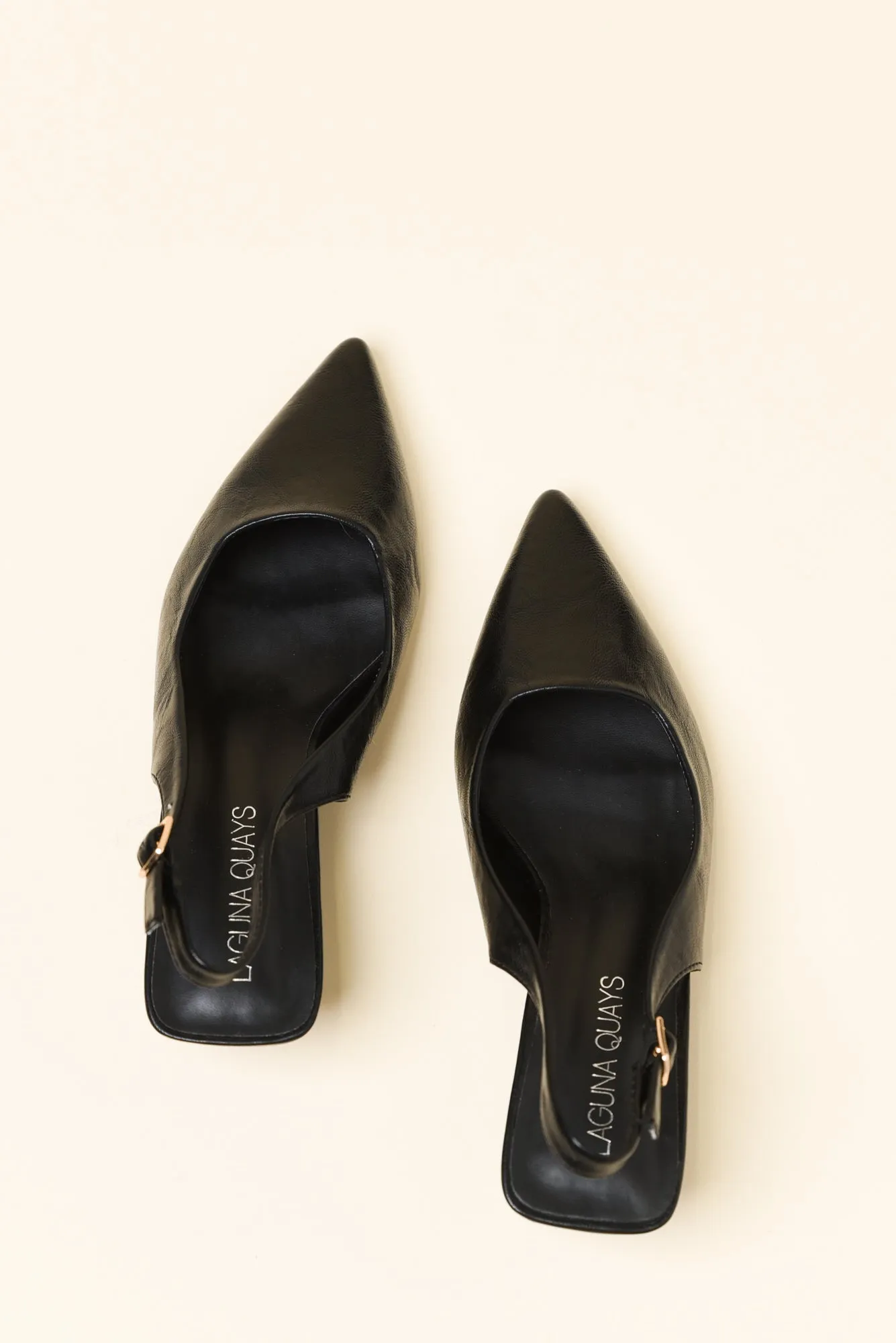 Wizz Black Leather Slingback Heel sold by Blue Bungalow product image thumbnail 4