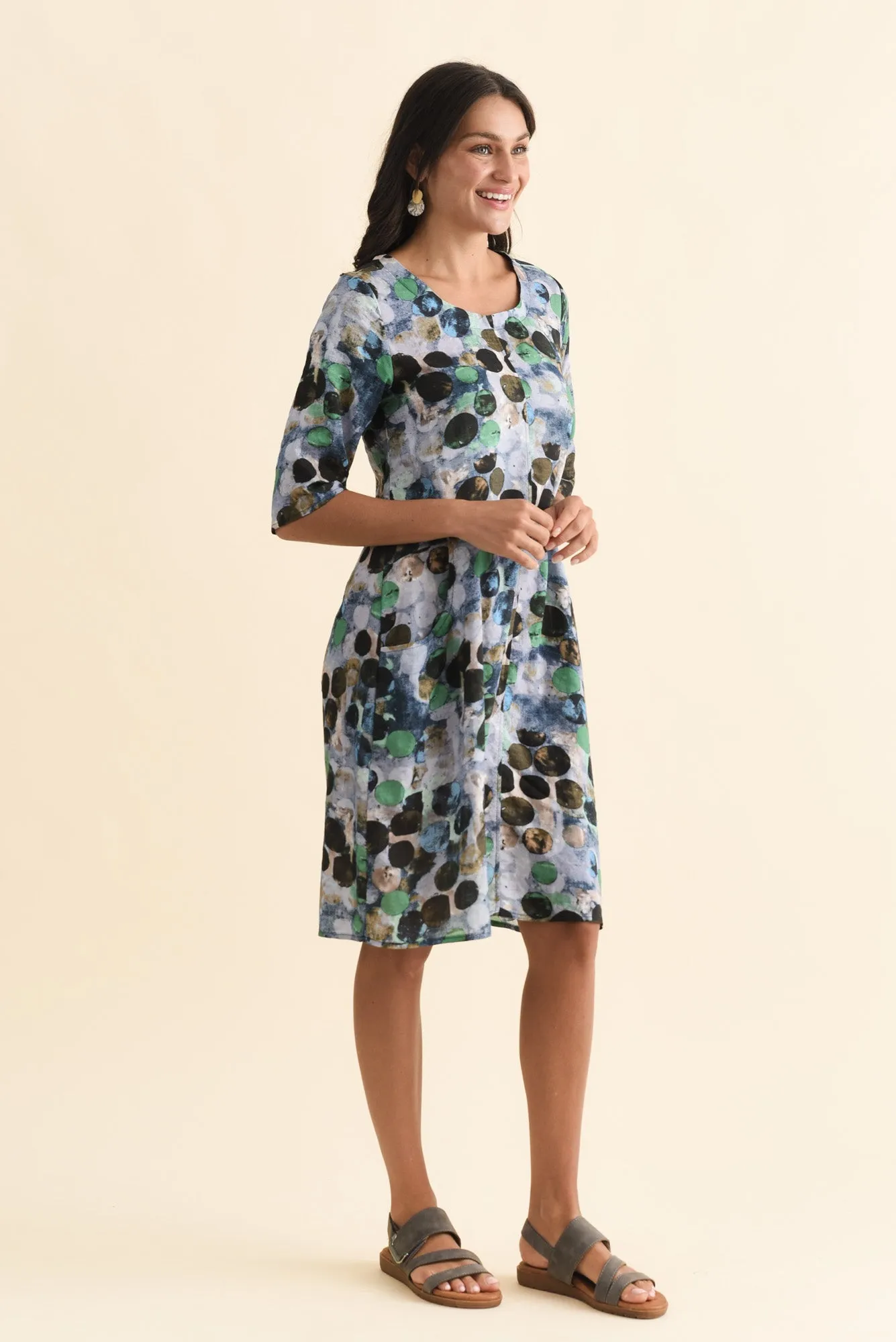 Lilibet Blue Spot Cotton Pocket Dress sold by Blue Bungalow product image thumbnail 3