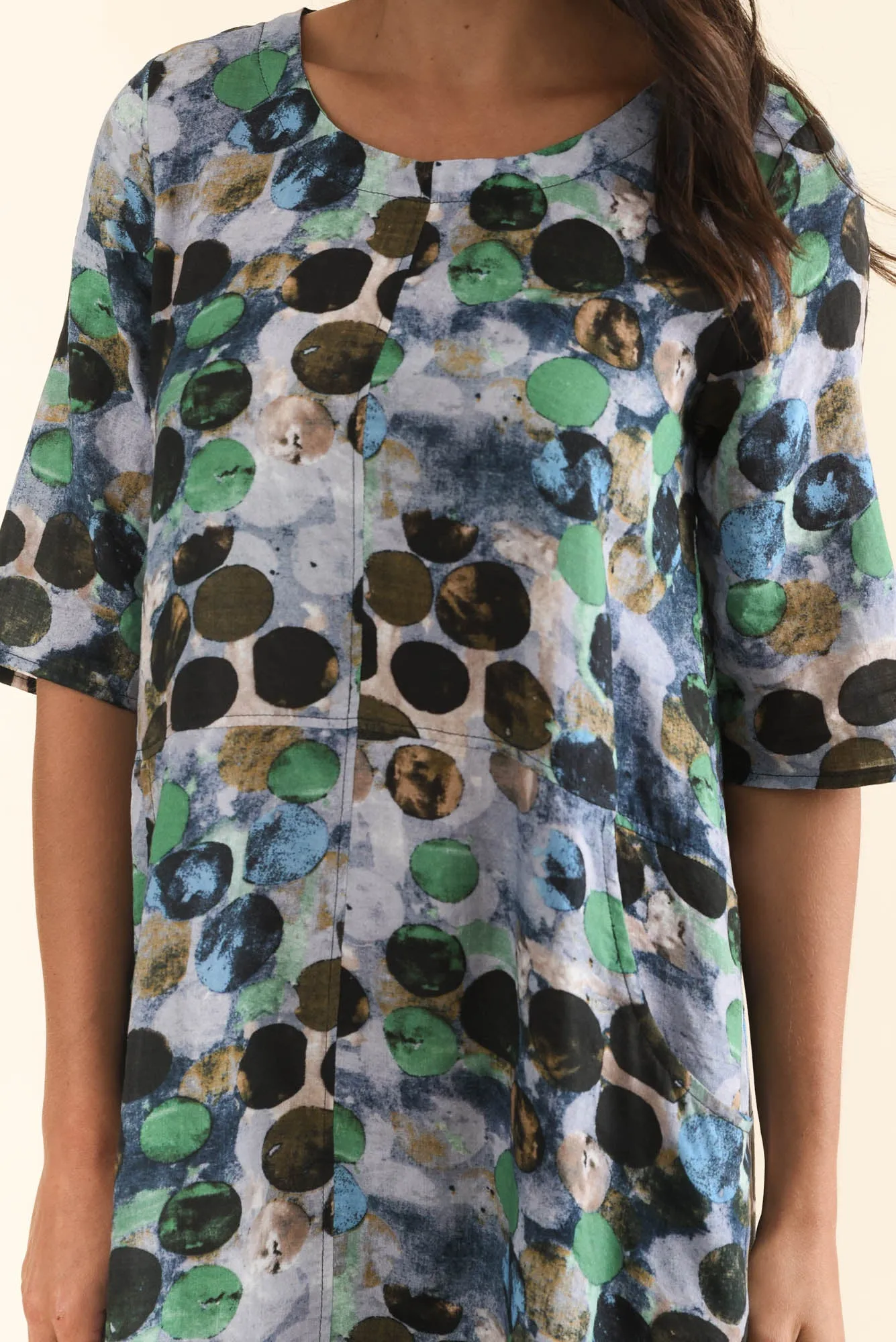 Lilibet Blue Spot Cotton Pocket Dress sold by Blue Bungalow product image thumbnail 5